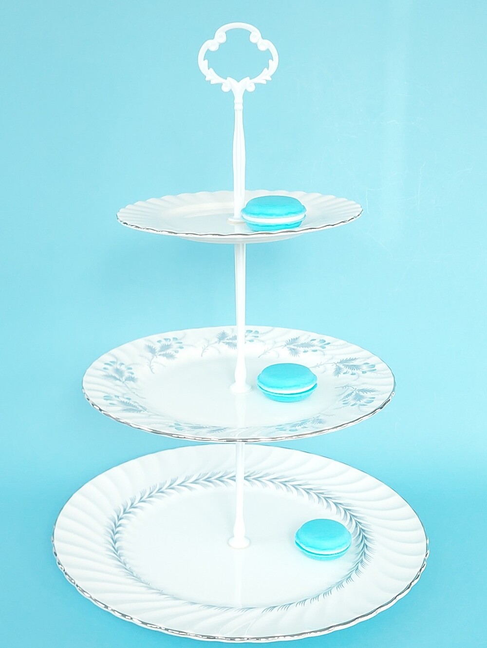 Vintage 3-Tier Bone China Cake Stand - Royal Albert & Aynsley